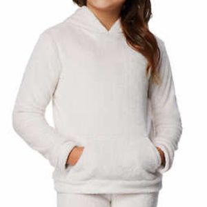 32° Degree Girls 10/12 White Velvet Warm Hoodie